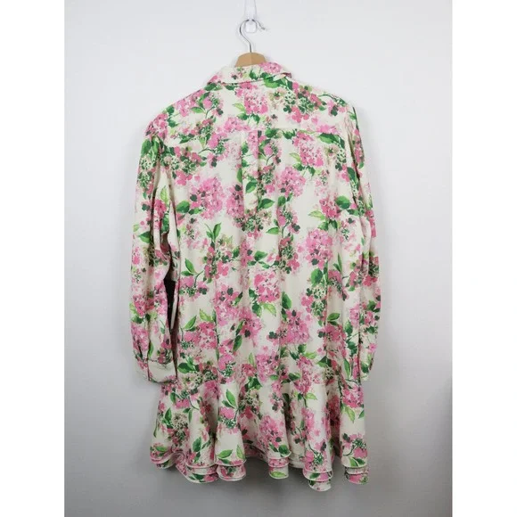 NWT Tuckernuck Gossamer Pink Hydrangea Callahan Shirt Dress XXL - Picture 3 of 12